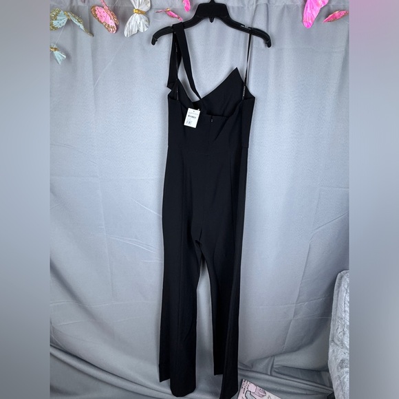 Black Halo Brew One Shoulder Jumpsuit- Sz 10 - Picture 8 of 10